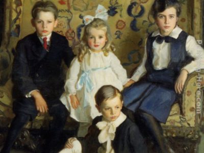 un-portrait-de-famille-de-quatre-enfants-Harrington-Mann