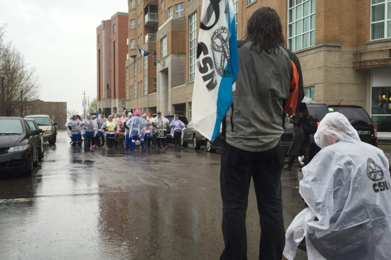 FSSS-CSN Mai 2015, Mobilisation contractuelle Québec.